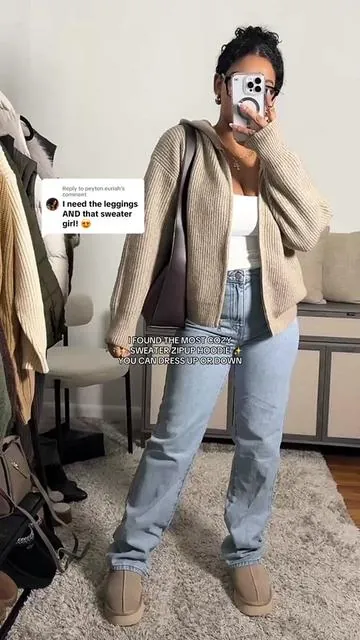 Replying to @peyton.euriah here’s the zip up girl 🤎🤎🤎 it is SO comfy, cozy, & easily dressed up or down! #zipuphoodie #zipup #tiktokshopzipup #zipupoutfit #zipupsweater #sweaterzipper #sweaterzipup #sweaterhoodie #ootdideas #pinterestoutfit #neutraloutfits #ttslevelup #tiktokshopoutfit #cuteootd #comfycute #easyoutfits 