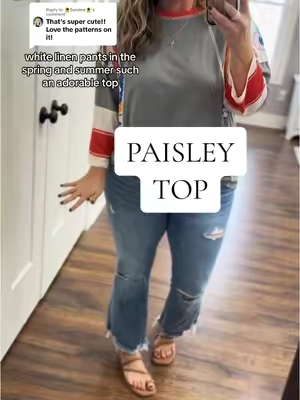 Replying to @🌻Sandee🌻 love this lightweight spring top! #affordablefashion #genx #midsizefashion #outfitideas #trendy #momfashion #moms #momlife #OOTD #outfitinspo #springfashion #midsizefashion #ttslevelup #fashionlookbook #tiktokshoploveatfirstfind #tiktokshoprestock #lookforless #outfitinsporation  