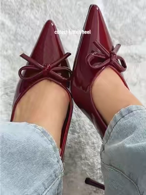 the perfect heel  #heels #kittenheels #bowheels #tiktokshopfind #coquetteaesthetic 