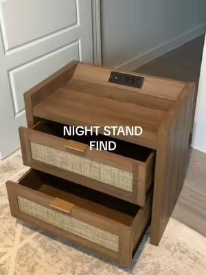 The perfect nightstand does exist! ✨ Built-in charging station + the perfect spot for all your bedside essentials! 🔌💕 #nightstand #bedroomdesign #bedeoomdecor #bedroomcheck #homedecor #furniturefinds 