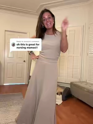 Replying to @Jessica It is perfect for nursing moms! A gorgeous skirt/top combo. Wearing a small 5'3 size 4/6. #springtok #millennialfashion #genxfashion #skirtandtop #churchdress #easterdress 