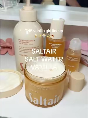 THE most delicious vanilla smell EVER 🍨✨ body wash + body oil + serum deodorant + body butter 🙌🏻✨ #saltair #vanillagirl #vanilla #tiktokshopcreatorpicks #tiktokshopspringglowup #springglowup #springtok 
