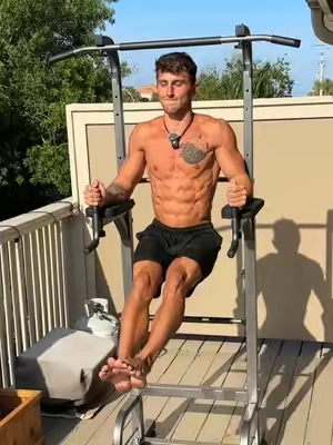 This Powet Tower has your entire upper body covered. If you're starting a home gym this is a high quality and affordable option! #homegym #pullups #pushups #homeworkout #chestworkout #backworkout