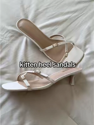 Love these kitten heel sandals for spring + summer time 🤍 these heels are wide feet friendly (they have a wide option) and they are extremely comfortable to wear and walk in. I love that the little buckle detailing is gold instead of the usual silver so it’ll match with all my gold summer jewelry <3   #kittenheels #sandalheels #heelsandals #kittenheel #sandalsforwomen #heels #shoesforwomen #ttshop 