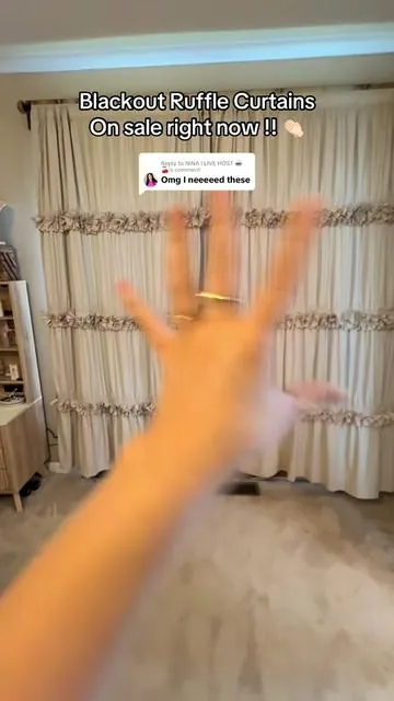 Replying to @NINA | LIVE HOST 🪩🍒 yes babe the blackout curtains all the girls need! They are SO cuteee! #blackoutcurtains #curtains #homedecor #ttslevelup #tiktokshoprestock #toptierapril 