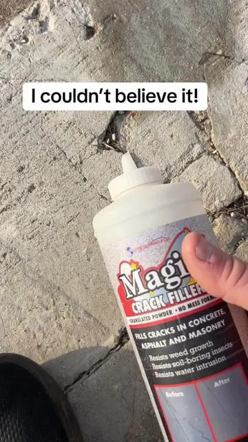 Dont let your cracks get worse. Magic Crack filler. Patented and Veteran owned in the USA. #magiccrackfiller #concreterepair #DIY #homerepair #concrete #garage #diyproject #dadsoftiktok #tiktokshopmothersday  #tiktokshoprestock #tiktokshopcreatorpicks