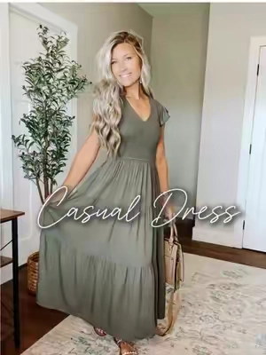 Love me a casual dress! #mothersday #tiktokshopmothersday #mothersdaygift #fyp #summerdress #Summer #summervibes #wrangler #westernfashion #church #churchtiktok 