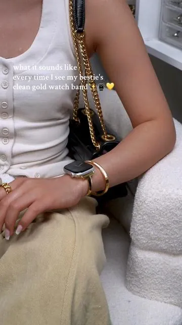 Ok fine… I needed one too.⌚️💛💓🛍️ #TikTokShopMothersDay #ShopVideoCarnival #fyp #goldjewelry #foryou #tiktokshop #iwatch #watchband #iphone #goldgirly #luxurybracelet #cleangirl #aesthetic #giftidea	