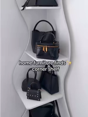 this corner bookshelf is perfection ✨ It’s actually pretty tall, super sturdy and great quality. I love that this shelf fits perfectly in the corner so it doesn’t take up too much space in my room. This shelf can be used for so many things like book storage, to display photo frames, home decor etc #cornershelf #bookshelf #homedecor #homefinds #furniturefinds #aestheticdecor #bookcase #modernfurniture 