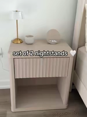 Set of 2 nightstands 🤍 this is the white alder shade but they have more color options. These nightstands perfect neutral set for my bedroom. Theyre a good size, easy to put together and such amazing quality. These bedside tables look so pretty next to my bed and match my room’s decor & aesthetic perfectly ✨ #nightstand #nightstands #bedsidetables #bedroomfurniture #bedroomessentials #bedsidetable #woodennightstand #sicotas #endtable #endtables 