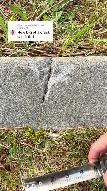 Replying to @violet8dream big cracks are no problem. #concreterepair #crackrepair #drivewayrepair #homeowner #diy 