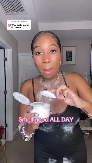 Replying to @Johna McMillin Dusting Powder had your grandma smelling good ALL DAY & now you will too‼️ @jerrbearscompany  #dustingpowder #bodycareroutine #hygiene #hygieneproducts #fragrance #fragrancetok #howtosmellgood #pinksugar #layeringcombo #howtosmellgoodallday #hygienetips 
