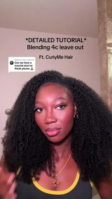 Replying to @Lana the blenddd >>>🤭 Hair: @CurlyMe Hair | #fyp #4chair #naturalhairstyles #halfwig #afrocurlyhair 