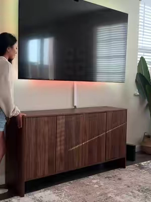 the way this cabinet instantly gave my space a hawaii feel…iykyk 😌🌴 #tiktokshop #tiktokshopcreatorpicks #modernhome #hawaiianhomedecor #homedecor #sideboard #sideboardcabinet #cabinet #storagecabinet #buffetcabinet #fluted #livingroomdecor #livingroominspo