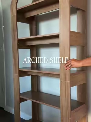 the most gorgeous open arched shelf 😍#tiktokshop #tiktokshopcreatorpicks #tiktokshopsummerturnup #bookshelf #arched #archedshelf #archedbookshelf #storageshelf #oragnization #shelf #modernhome 