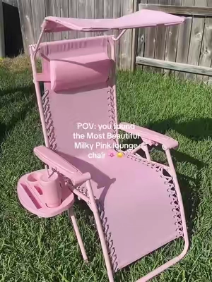 This Color is Just Flawless!! IM OBSSESSEDDDD! 🌸🌷☀️ #Pink #LoungeChair #SummerChair #CampingChair #BeachChair #Chair #umbrella #OutdoorChair ##TikTokShopCreatorPicks##dealsforyoudays