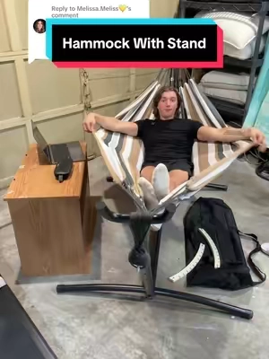Replying to @Melissa.Meliss💛 definitely not gonna find a hammock this nice anywhere else for less than 100 bucks #hammock #Summer 