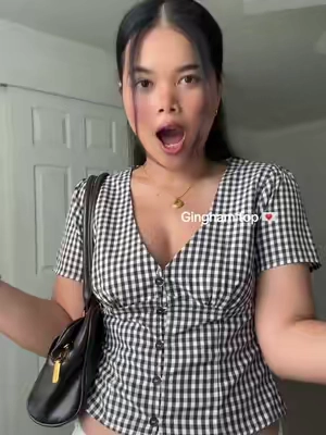 Gingham season 🤎 wearing size small. #top #cutetops #ginghamtop #summertops #tracksuit 