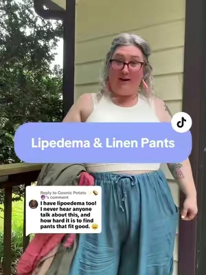 Replying to @Cosmic Potato ✨🥔🔮 #linenpants #linenblend #comfyandcute #plussize #effortlessstyle #pants #plussizestyle #casualstyle #lipedema #lipedemafashion 