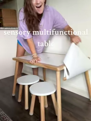 a multifunctional sensory table that is so affordable!!! @Vevor_US #kidstable #sensory #sensorytable #sensoryactivities #kidscrafts #toddlertable #vevorsummerlife #sensorybin 