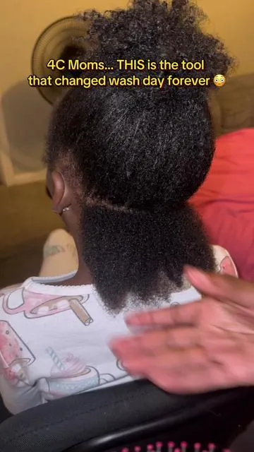 She Didn’t Cry This Time 😭⭐️  Best Tool For 4C Hair & It’s 33% OFF TODAY ONLY! Don’t Miss This! #detanglingbrush #viralproducts #naturalhaircare #hairtok #blowoutbrush #hairroutine #4chair #momtok #tiktokfinds #flashsale 