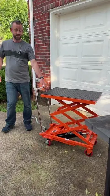 VEVOR hydraulic lift table  #vevor #vevorsummerlife #hydrauliclift #diy ##summervibes #tiktokshopcreatorpicks #tiktokshopsummerturnup #dealsforyoudays