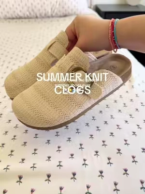 These are the most comfiest summer shoes✨🌊 I love clogs but didn’t think they can get even better with knit ones! #clogs #summershoes #summerstyle #SummerFashion #affordablestyle #dealsforyouday #tiktokshopcreatorpicks 