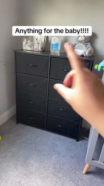 This dresser is great for anything the baby needs!!! #dresser #drawer #homeorganization #babynursery #storage #furnitureshopping #furniturefinds #tiktokshopcreatorpicks #tiktokshopmusthaves #dealsforyoudays 