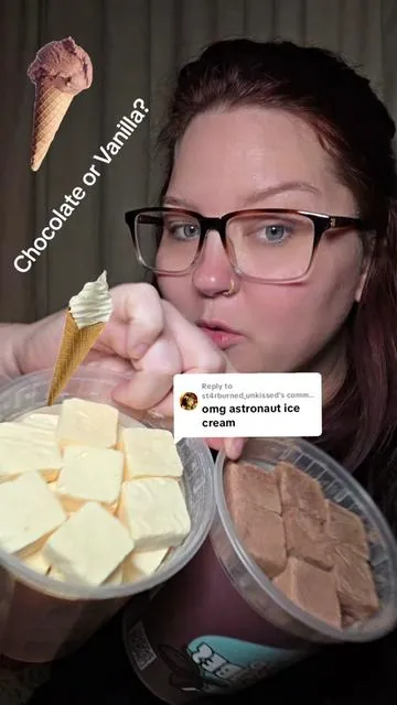 Replying to @st4rburned_unkissed chocolate or vanilla?! astronaut ice cream or freeze-dried ice cream whatever you like to call it, it's delicious! @G-Box Freeze Dried Candy #freezedriedicecream #icecream #freezedriedvanillaicecream #freezedriedchocolateicecream #freezedriedasmr #chocolateorvanilla #kickstart 