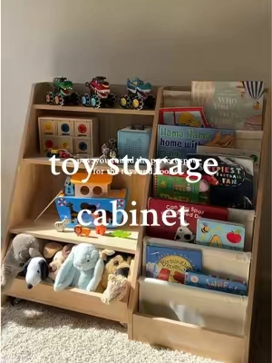this rolling toy storage cabinet is on sale with free shipping right now 👏🏼👏🏼 @COZPAW #toystorage #toyorganization #playroominspo #kidsfurniture #storagecabinet #dealsforyoudays 