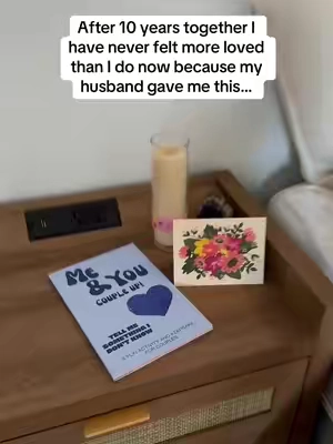 Make your partner feel loved and give them a copy of this couples journal 🥹🥰. Journaling and reconnecting makes my millennial mama heart sooooo happy 🩷.  #parentsoftiktok  #husbandandwife  #couplesgoals  #marriageadvice #relationshiptips  #datenightideas #datenightathome  #larkinroad  