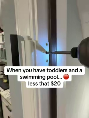 Childproofing the house when you have toddlers and a swimming pool… #homesecurity #doorlock #childprooflock 