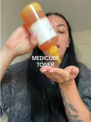 SO happy with this toner ✨💛 #medicube #toner #koreanskincare #medicubetoner #gentleskincare 