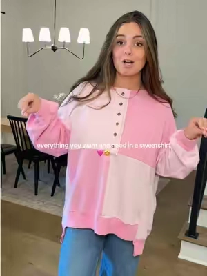 Gonna be LIVING in this!! Loving all of the details and the length is perfect for leggings too!!! 🙌🏼 #sweatshirt #colorblock #henleysweatshirt #fashiontok #TikTokShopFashion #viralfashion #trendingfashion #fallstyle #fallfit #fallclothes #falloutfit #outfitinspo #outfitideas #comfyandcute #tiktokshoploveatfirstfind #tiktokshopcreatorpicks #freeshipping #comfyclothes #cozyvibes #comfysweatshirt #summertofalltransitionoutfit #transitionoutfits #OOTD #fitcheck #tiktokshoptrending #tiktokshopdeals #henley #buttonup #momfit #momfashion #momstyle #longerintheback #leggingsoutfit 