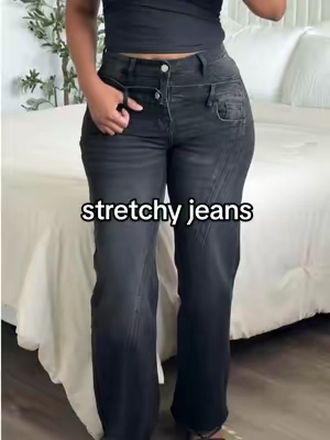 Size medium in these jeans 🖤 This is the charcoal color. This pair of jeans has a good amount of stretch, and I love how there is no back gap in the waist because they fit so well. I love the 2 button detail and how comfortable these jeans fit <3 #stretchyjeans #jeansforwomen #katchmejeans #jeanswithstretch #stretchjeans #stretchydenim #denimjeans #jeans 