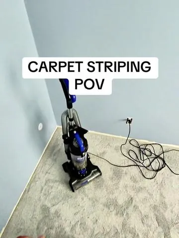 Striping Carpet with Eureka Vacuum! #carpet #vacuum #eureka #vacuumcleaner #carpetcleaning #pov 