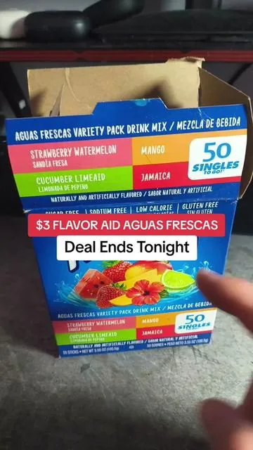 Get up to $3 off when you apply all coupons to your order of Flavor Aid Aguas Frescas Drink Mix #flavoraid #flavoraidaguasfrescas #aguasfrescas #waterdrinkmix 