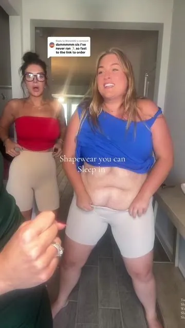 Replying to @Marie408_ the most comfortable shapewear we own and this one will hug you tight! 250 5’9 wearing an xl and 159 5’8 wearing a small #shapewear #womensfashion #shapewearreview #shapeweartiktok #shapewearshorts #shorts #shapeweartryon #dealsforyoudays #spandex #tummycontrol @livia2 oeak 