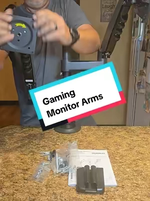 Dual Computer Monitor Arms by Haunuo the quality of these PC Monitor Arms surpassed my expectations. #monitorarm #pcmonitor #pcaccessories #pcsetup  #pcgaming 
