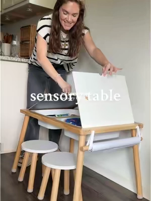 Replying to @Rita ✨ LOVE a multifunctional kids table 👏🏼 great for sensory play, arts and crafts or just a regular table! @Vevor_US #kidstable #sensorytable #toddlertable #sensorybin #kidsfurniture 