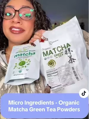Replying to @zero cal sips IS THERE a big difference? 🤔 #matchapowder #ceremonialmatcha #matchalover #TikTokshopbacktoschool @Micro Ingredients #tiktokshopcreatorpicks  