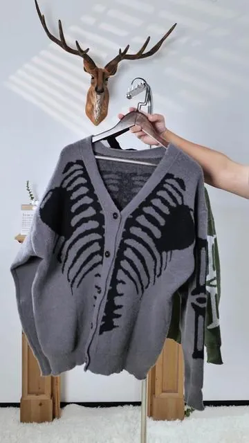 "This Skeletal Cardigan: Ditch the Basic—Edgy Prints, Slimming Fit, Instant Cool Guy Vibe!" #cardigan #sweater #sweaters #cardigans #shortsleevecardigan #cardigansweater #oversizedcardigan #sweatershirt #plussizecardigan #fallcardigans #backtoschool #psg #clubworldcup #tiktokshopbacktoschool #menswear #teenstyle #fashion #womenswear #unisexwear #burningman #americaneagle#halloweencostume #dealsforyoudays #tiktokshopcreatorpicks #housewife #teensparents #spookyseason #tattoos #target #quinceañer# #backpack #fashioninspo #jersey #local #tjmaxx #halloween2025