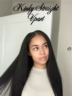 I Love Hair That Looks Like Mine✨26-inch V-part Kinky Straight Hair from @sterlyhair_shop 😍26-inch ONLY $112 #sterlyhair #tiktokshopbacktoschool #dealsforyoudays #vpartwig #kinkystraightwig #kinkystraight 