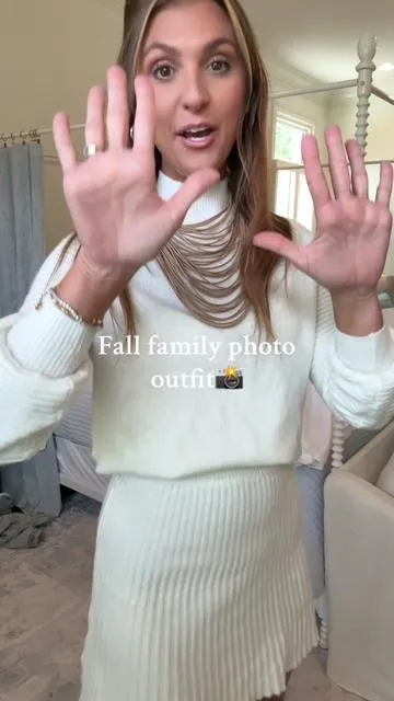 The perfect creamy neutral sweater and skirt set for your fall family photos—because they’ll be here before you know it! 🍂 Finding something neutral and flattering for photos can be tricky, but this set nails it. Soft, cozy, and effortlessly chic, it’s easy to style and works beautifully with a pop of color in your accessories. It even comes in other color options if you’re working with a specific palette. Snag yours now so you can skip the last-minute outfit stress and focus on making memories instead. 📸✨ #neutral #fallfamilyphotos #fall #fallfashion #familyphotoshoot #twopieceset #affordablefashion #sweater 