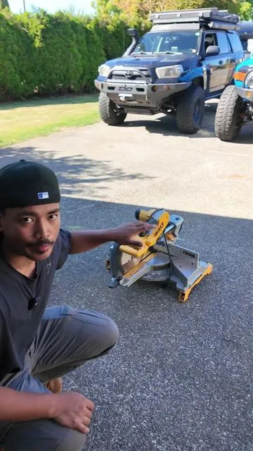 A saw stand is a must have! I found this great deal on the TikTok shop. #homeimprovement #lawncare #deck #fence #tools
