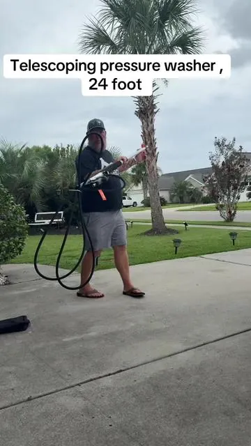 Pressure washer from Vevor that is a must no ladder needed #pressurewashing #vevor #vevortools #vevorttshop 