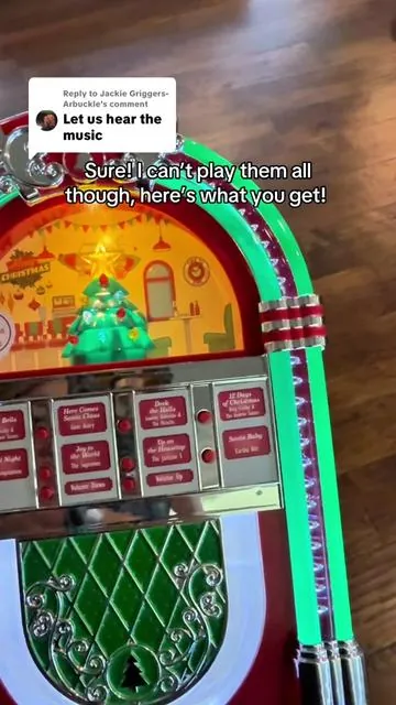 Replying to @Jackie Griggers-Arbuckle Mr. Christmas Vintage Jukebox gifted from @QVC, Inc #christmas #jukebox #christmasdecor #tiktokshopcreatorpicks #creatoricons 