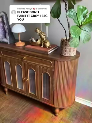 Replying to @Kaitlyn 🍉 I wouldn’t dare 🫶 #furniturefinds #antiquefurniture #affordablefurniture #sideboard #coffeebar 