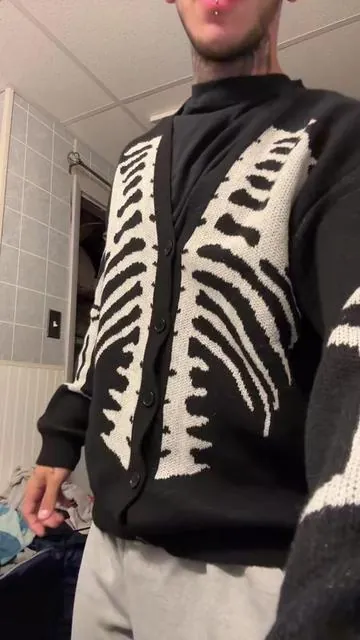 I love mine! #dressspooky #halloween #comfyclothes #cardigan #pinkcardigan #jayguapo #clothes #spooky #baddie #goth #alt 