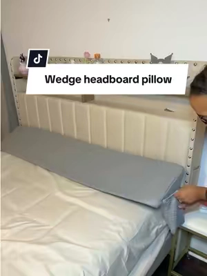 This wedge pillow headboard is the ultimate upgrade for lounging, reading, or watching TV in bed 🙌. Supportive, comfy, and makes your bed feel like a cozy couch. If you hate stacking 5 pillows just to sit up, this is for you. #WedgePillow #HeadboardPillow #bedding #pillow #tiktokshopcreatorpicks 